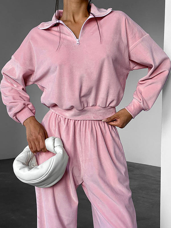 Versatile And Personalized Pink Fashion Two Piece