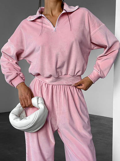 Versatile And Personalized Pink Fashion Two Piece