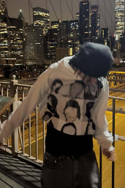 Y2K Double Hooded Zip Casual Hoodie