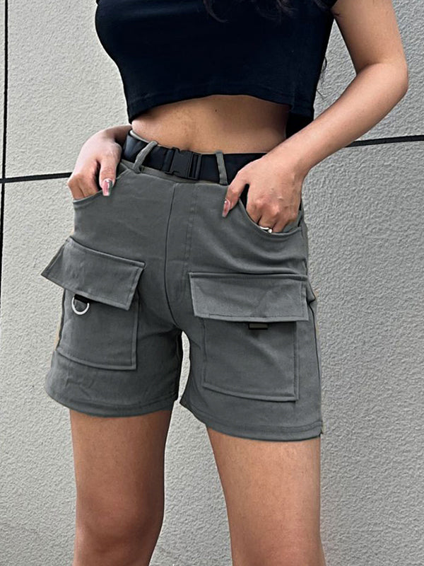 Multi Pocket High Rise Shorts