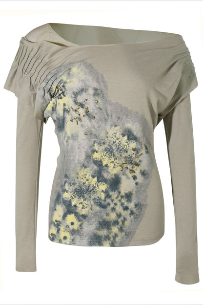 Y2K Wasteland Rhinestone Tie Dye Long Sleeve T-shirt
