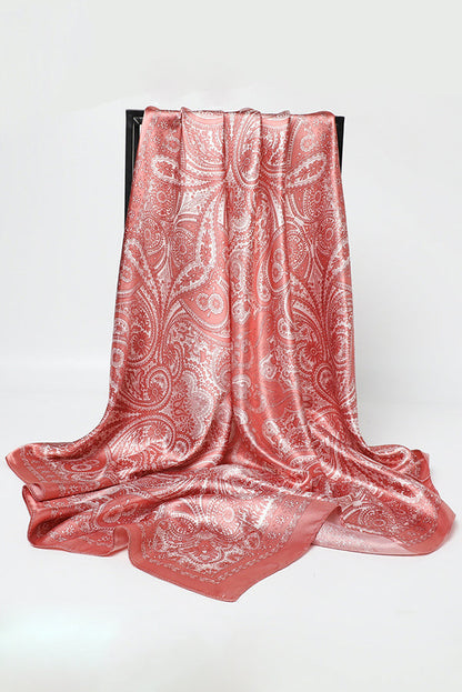 Unique Printed Retro Square Silk Scarf