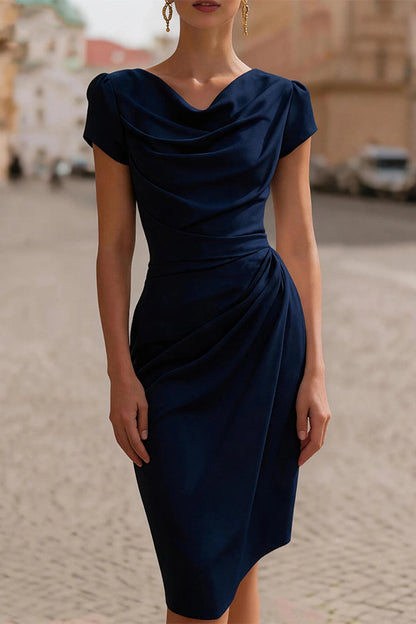 A-line Pleated Bodycon Dress