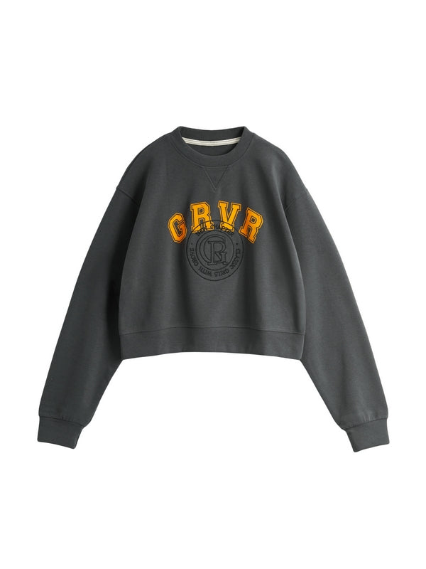Contrast Color Letter Print Oversized Hoodie