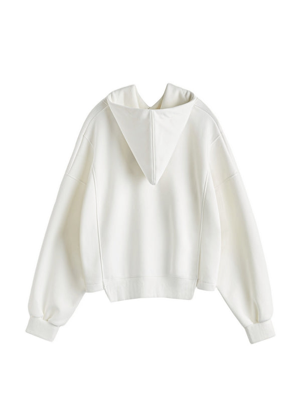 Letter Embroidery Drawstring Oversized Hoodie