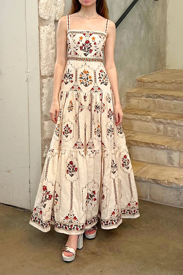Positano Vintage Floral Cami Maxi Dress