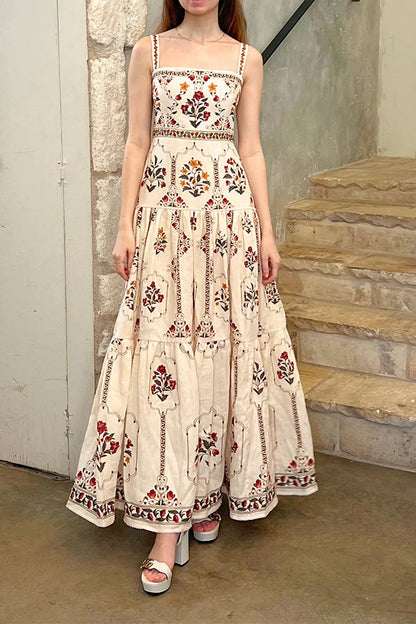 Positano Vintage Floral Cami Maxi Dress