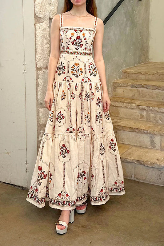 Positano Vintage Floral Cami Maxi Dress