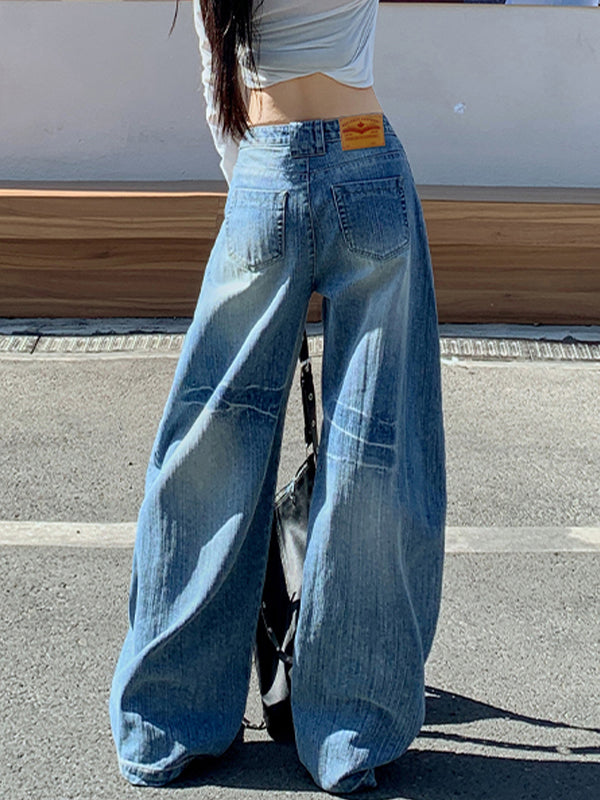 American Retro Street Design Boyfriend Jeans