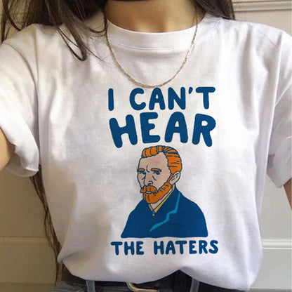 Vintage Harajuku Ullzang Funny 90s Vincent Van Gogh Women's T-shirt