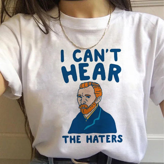 Vintage Harajuku Ullzang Funny 90s Vincent Van Gogh Women's T-shirt
