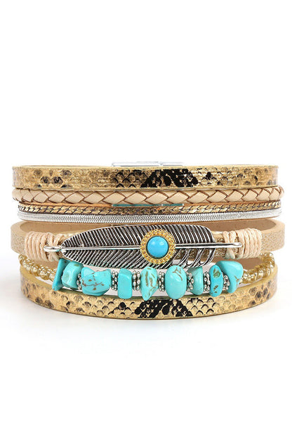 Bohemian Vintage Gravel Braided Bracelet