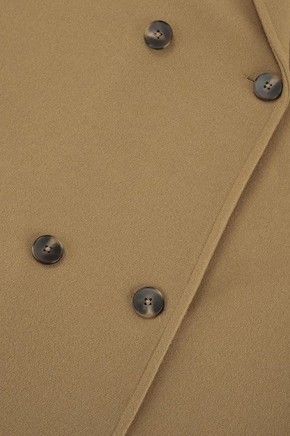Thick Brown Double Breasted Wool Jacket