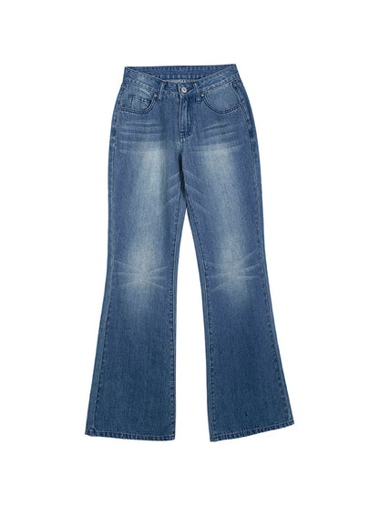 Low Rise Washed Bootcut Jeans