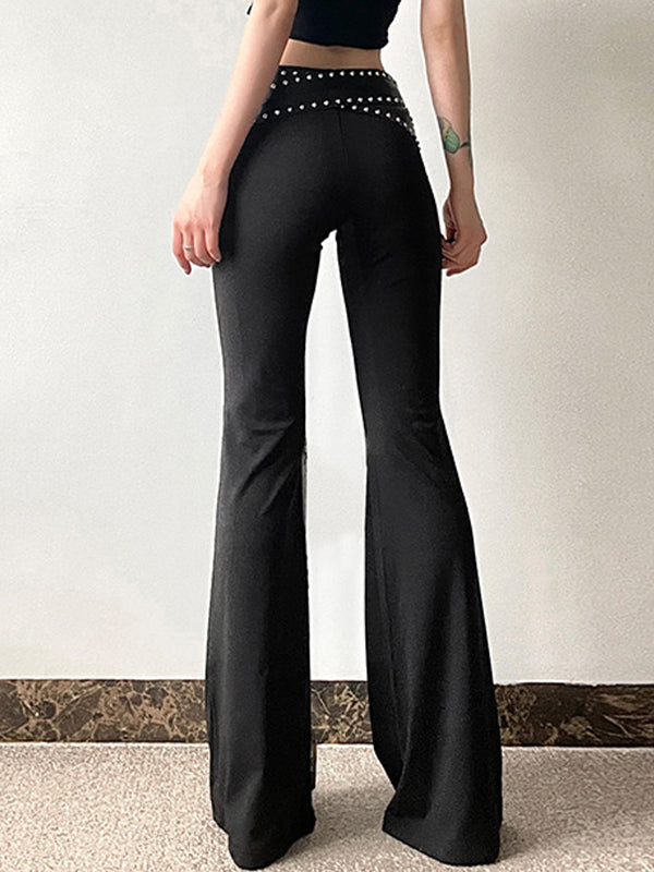 Street Stud Flare Leg Pants