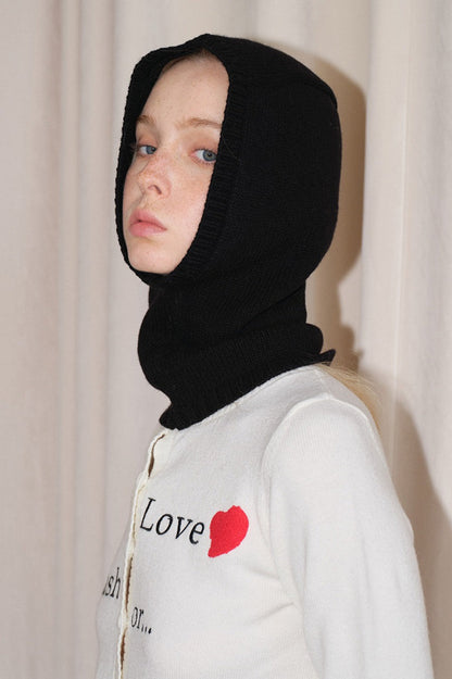 Wool Balaclava One-Piece Warm Knitted Hat