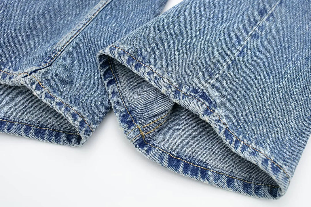 Women's Vintage Casual Mid Waist Baggy Jeans with Drawstring | Great for All Seasons