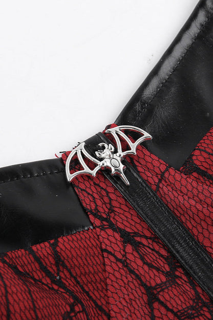 Leather Splice Gothic Cami Corset