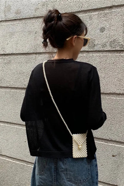 V-Neck Lightweight Knit Cardigan