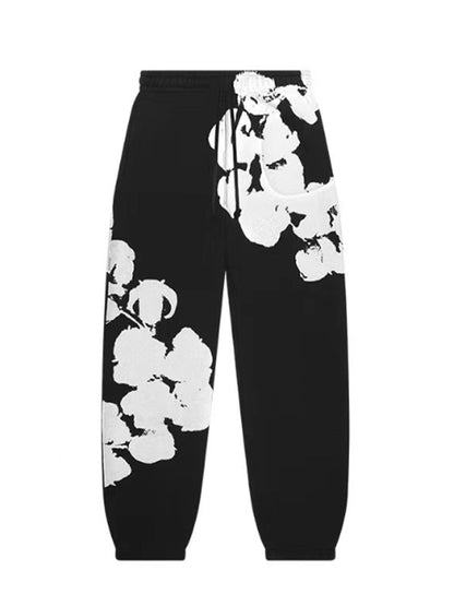 Abstract Floral Print Sweatpants