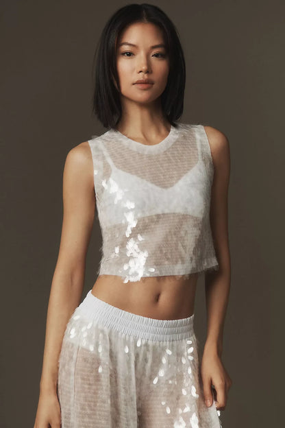 Pantalones de lentejuelas estilo boyfriend