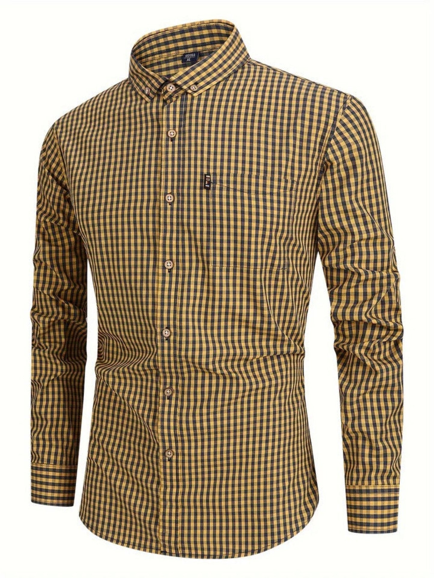 Walker - Camisa de cuadros de manga larga - Clásica - Tendencia - Ideal para otoño
