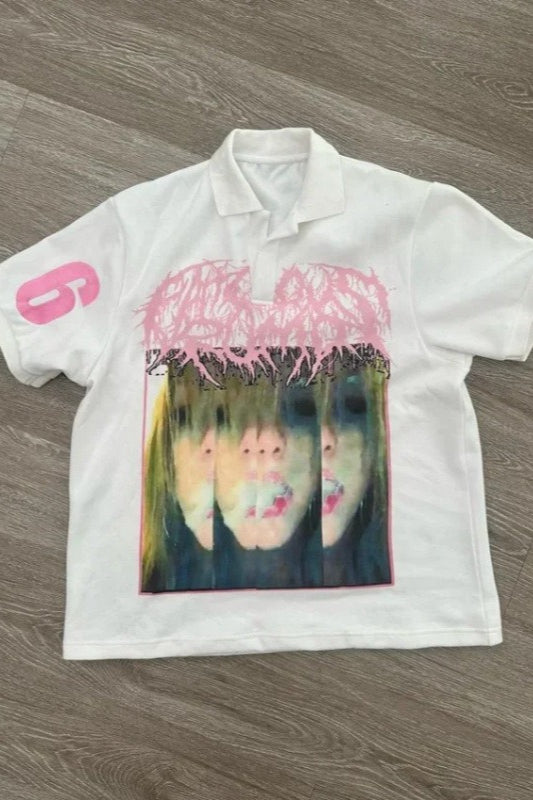 Black White Splicing Oversized T-shirt