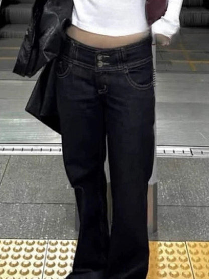 Heavy-Duty Beaded Vintage Boyfriend Jeans
