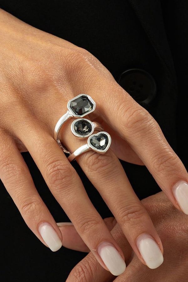 Geometric Square Metal-style Ring