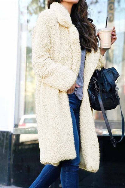 Lapel Cardigan Long Winter Coat(3 Colors)