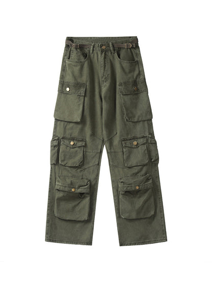 Multi Pockets Vintage Baggy Cargo Jeans