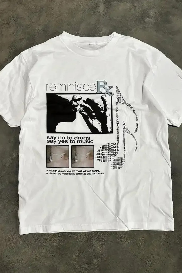 Trendy Harajuku Horror Print Short Sleeve T-shirt