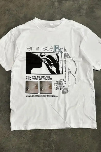 Trendy Harajuku Horror Print Short Sleeve T-shirt