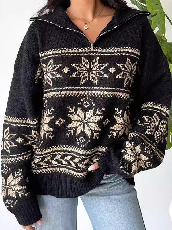 Jacquard Oversized Sweaters