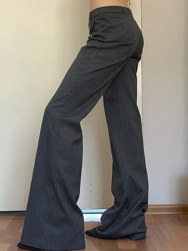 Vintage Striped Tailored Pants
