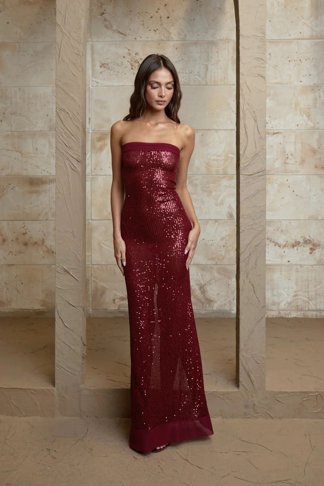 Sequin Fishtail Party Dress