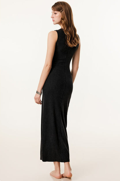 Slim Fitted Knit Tank Sweater Dress
