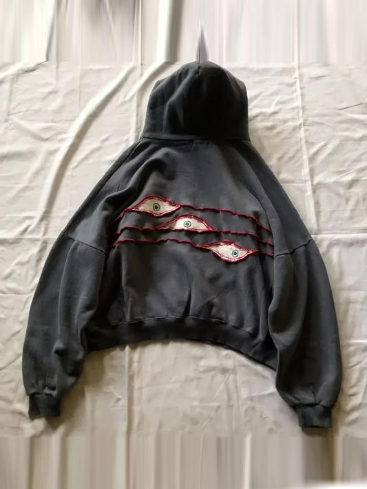 Eye Print Oversized Hoodie