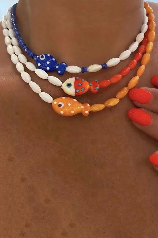 Cute Polka Dot Clownfish Necklace
