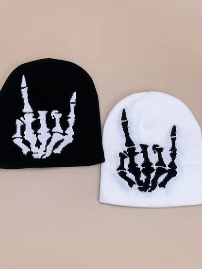 Winter Knitted Goth Tooth Y2k Unisex Pullover Hat