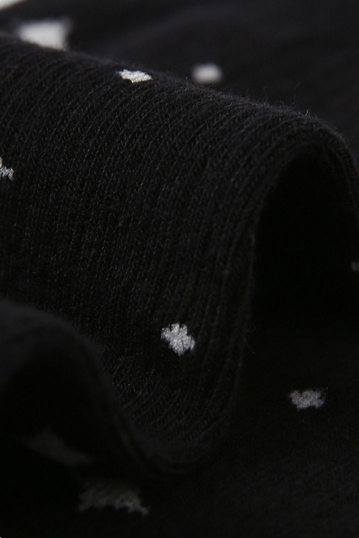Two Tone Slouchy Letter Printed Socks