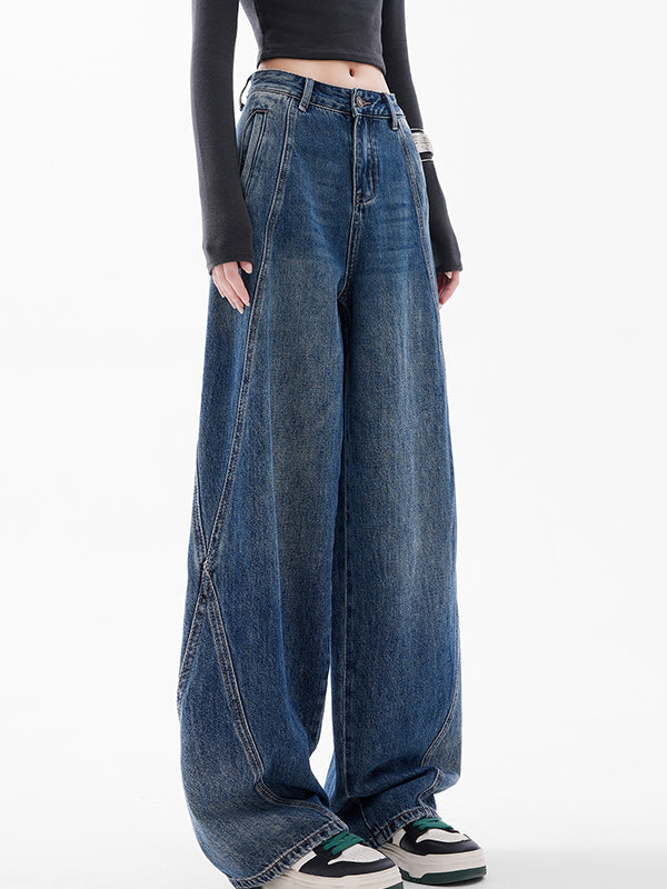 Scimitar Loose Design Boyfriend Jeans