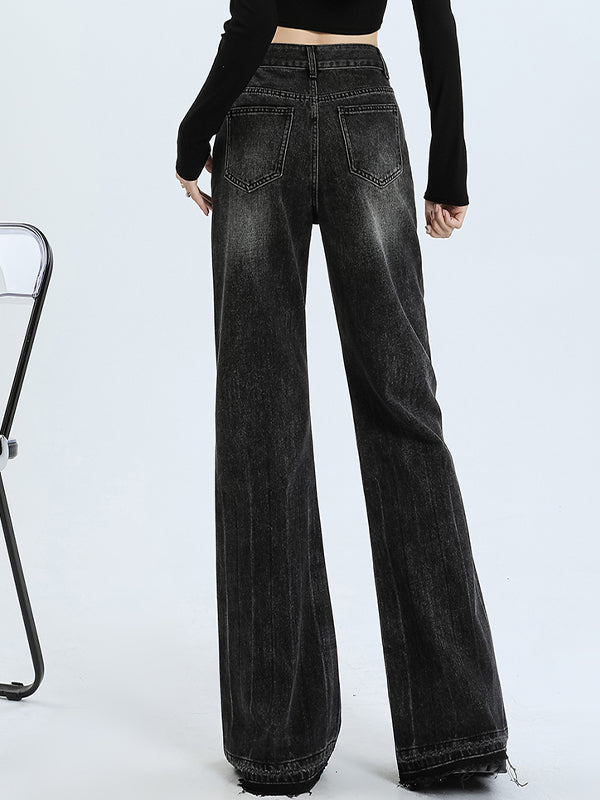 High waist loose fit not clinging to the legs Flare Jeans
