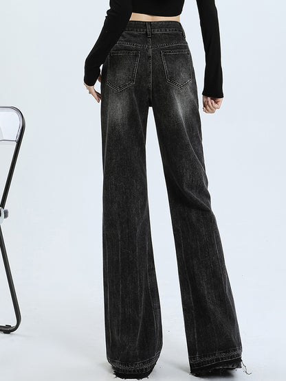 High waist loose fit not clinging to the legs Flare Jeans