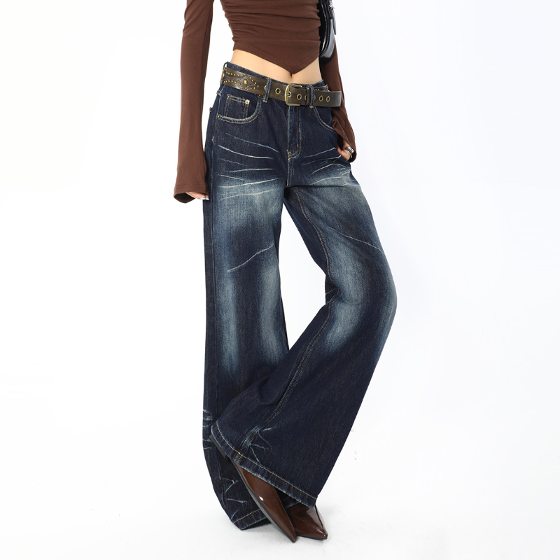 Contrast pocket low rise straight leg | Baggy Low Rise Jeans  | Festival Outfits Women