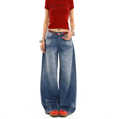Gradient ripped low rise wide leg | Baggy Low Rise Jeans  | Festival Outfits Women