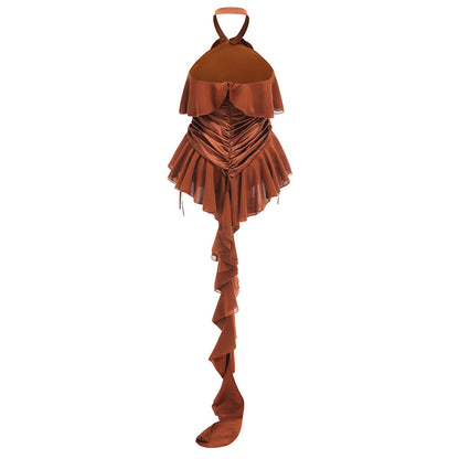 Minivestido tailandés chic con toques de rosa