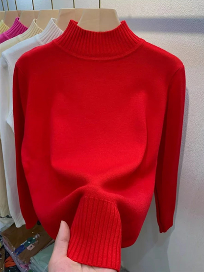 Suéter de cuello alto suave y transpirable para mujer | Ideal para otoño/invierno
