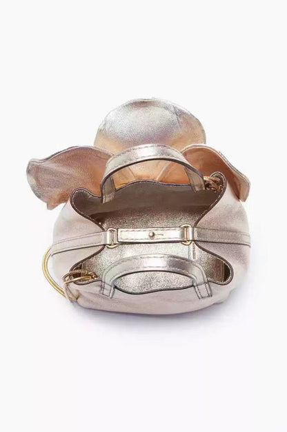 Bolso de mano de piel sintética con diseño floral