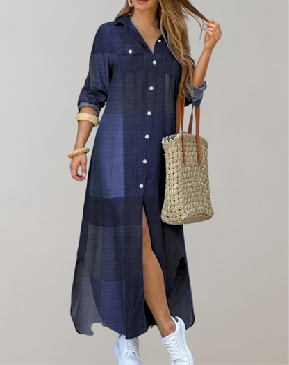 Vestido informal con estampado de leopardo y botones para mujer | Ideal para primavera/verano